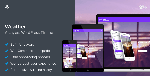 Weather - Layers Application One Page Theme