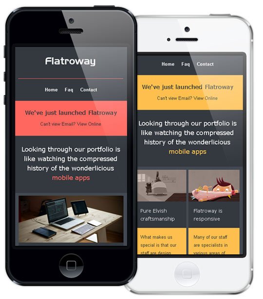  Responsive Email Template FlatroWay - Metro & Flat 