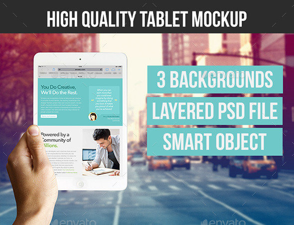 Envato Rising Stars 2015 Final Day - Discount of hottest new authors 10 Tablet Mockup