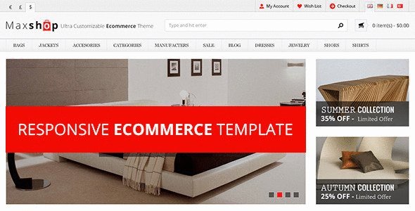 MaxShop Responsive eCommerce Template