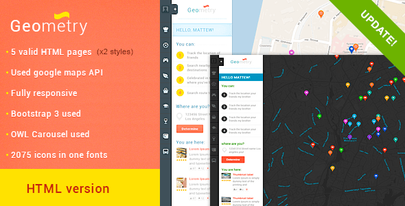 GeoMetry – HTML Geolocation Template v2