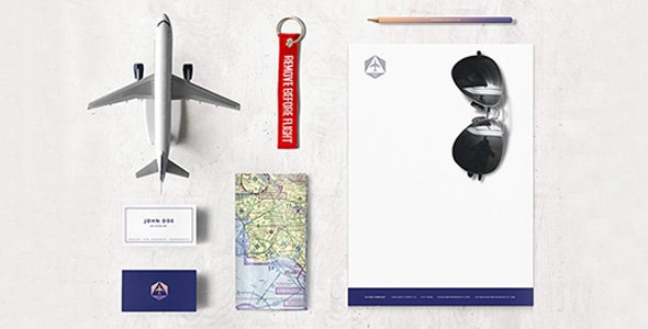 Airlines Company Identity Mock-up