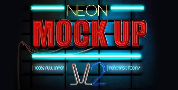 Neon Mockup Style v2