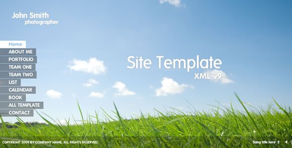 Flash Site Template XML v9