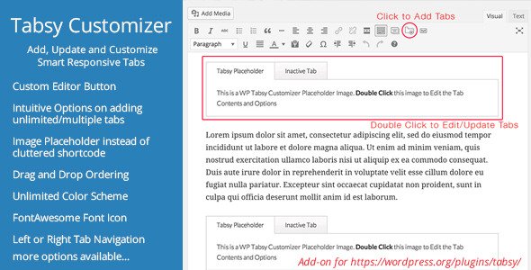 Tabsy Customizer | WP Smart Responsive Tabs Add-on