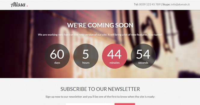 Alissa - Coming Soon WordPress Theme