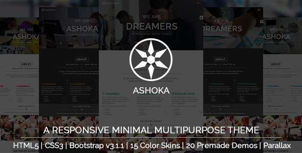 Ashoka - Responsive Minimal Multipurpose HTML Theme