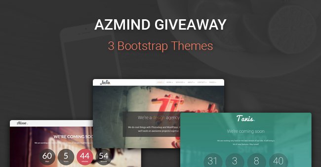 AZMIND Giveaway: 2 WordPress Themes + 1 HTML5 Template