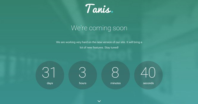 Tanis - Coming Soon WordPress Theme