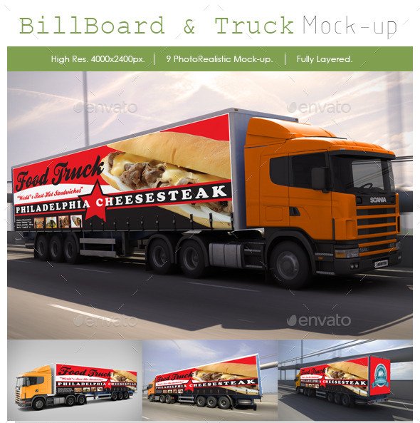 Billboard and Truck Mock-Up