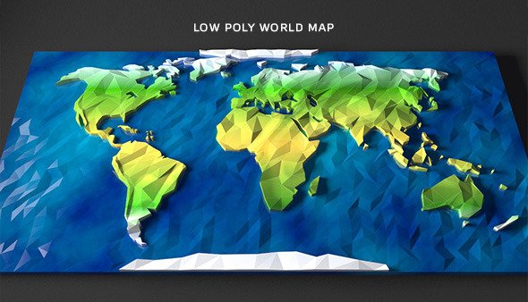 Low Poly World Map