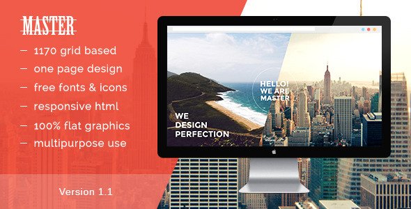 Master - One Page HTML 5 Portfolio Template