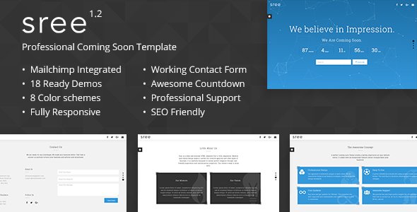 Sree - Responsive Coming Soon Template