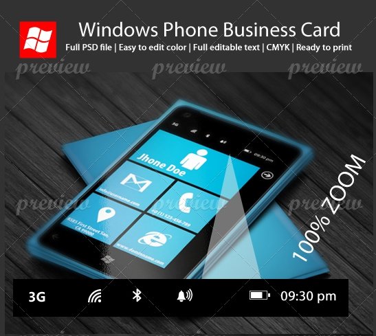 Windows Phone Business Card