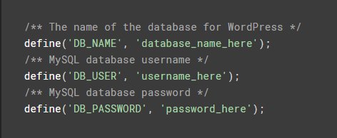 WordPress Database Configuration