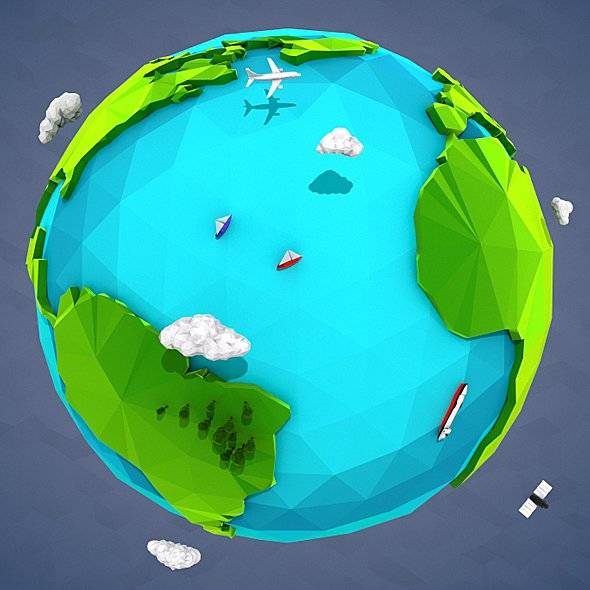  Lowpoly Earth