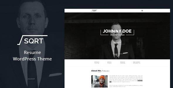 Squareroot - WordPress Resume Theme