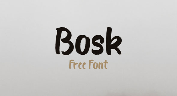Bosk Brush Font