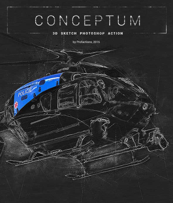 Conceptum - 3D Sketch Photoshop Action