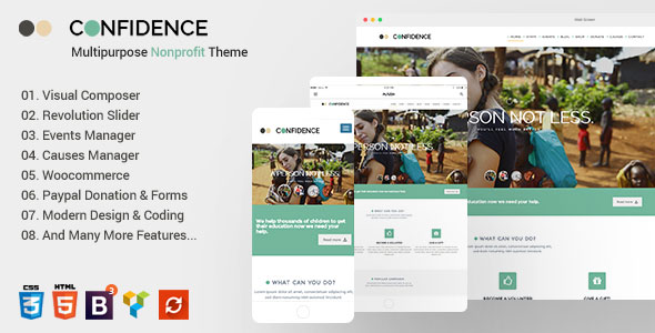 Confidence - Multipurpose Nonprofit WordPress Theme