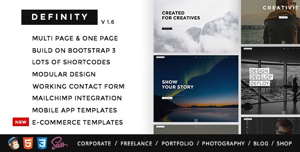 Definity - Multipurpose One/ Multi Page Template