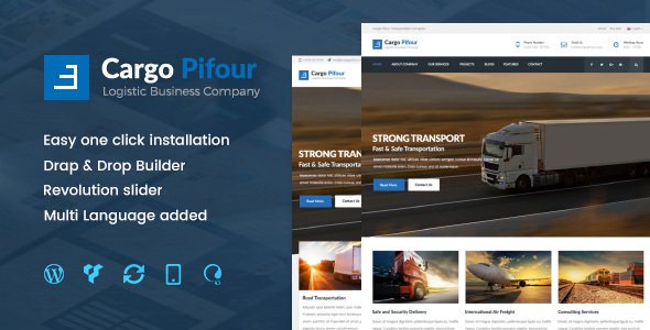 Pifour - Logistic and Transportation WordPress Theme