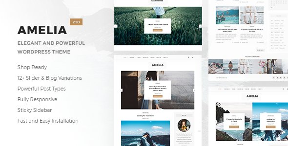 Amelia - Clean Blog and Magazine WordPress Theme