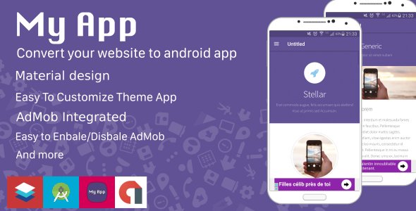 Website to Android App - Material Design