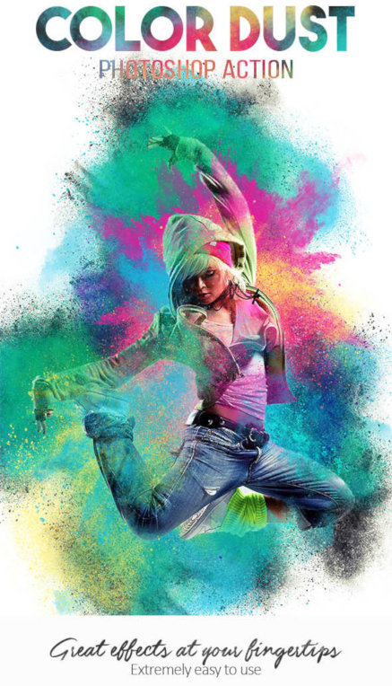Download Now! Your August Fresh and Free Premium Files 13 Color Dust Photoshop Action
