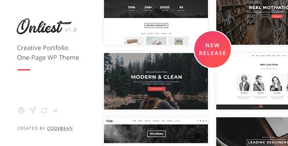  Onliest - Creative Portfolio One Page WP Theme 