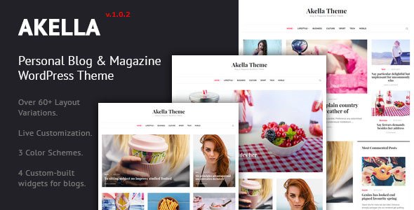 Akella - Personal Blog & Magazine WordPress Theme