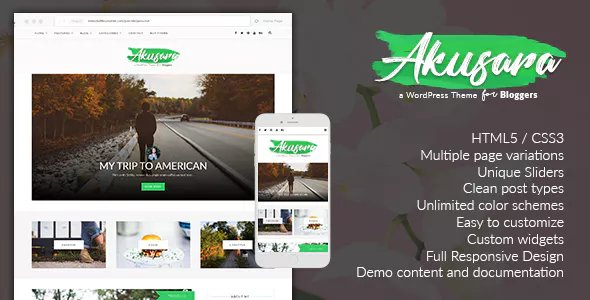 Akusara - Multipurpose Blog Theme