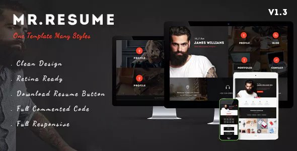 Morgan - Resume, vCard, Personal, Profile and Portfolio WP Theme