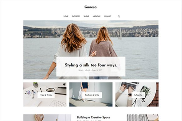 Ganesa - Minimal WordPress Personal Blog Theme