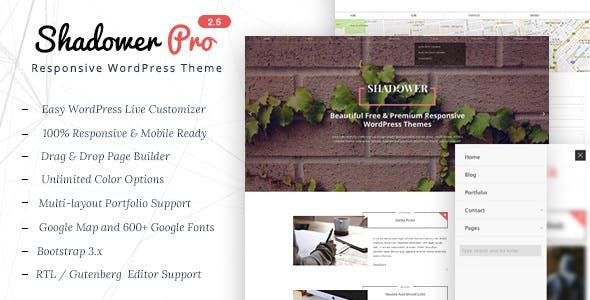 Shadower Pro - A Clean & Responsive WordPress Theme for Bloggers