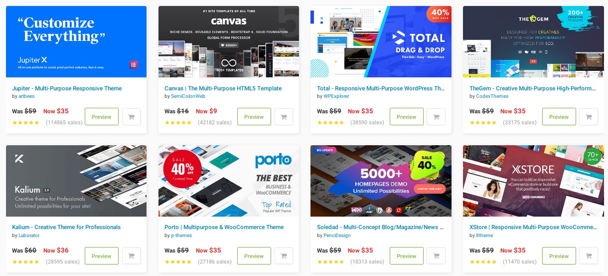 40% OFF WordPress Themes and HTML Templates