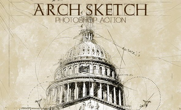 Arch Sketch Photoshop Action