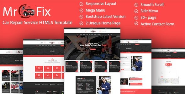 Mr Fix - Car Repair Service HTML5 Template