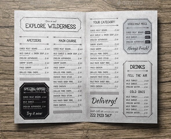 Vintage Food Menu Pack