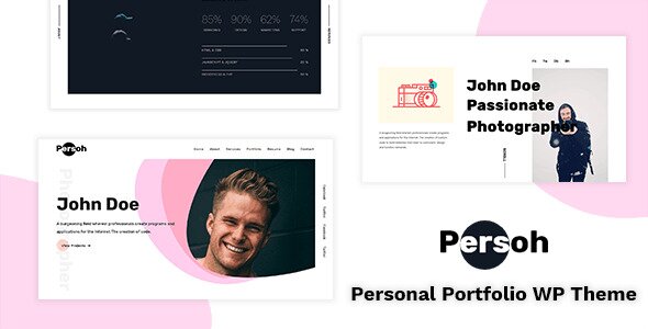 Persoh - Elementor One Page Portfolio WordPress Theme