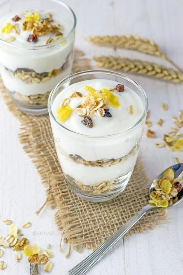 A Muesli and Yoghurt Breakfast