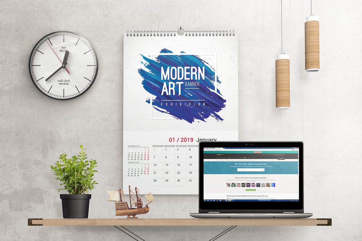 Wall Calendar Mockups