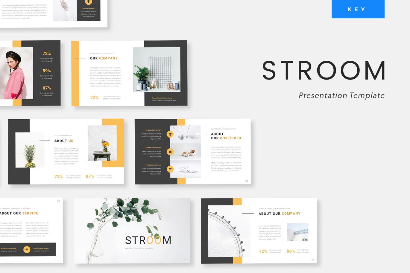 Stroom - Creative Keynote Presentation Template