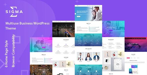 Downloadable Freebies in May 2020 37 Sigma - Multipurpose WordPress Theme
