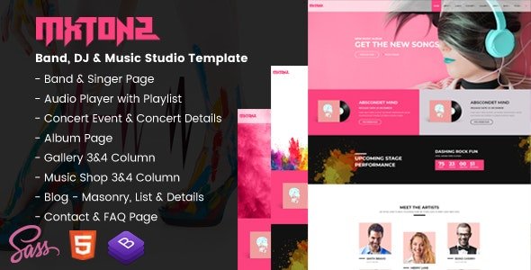 MxTonz - A Fresh Band, DJ & Music Studio Template