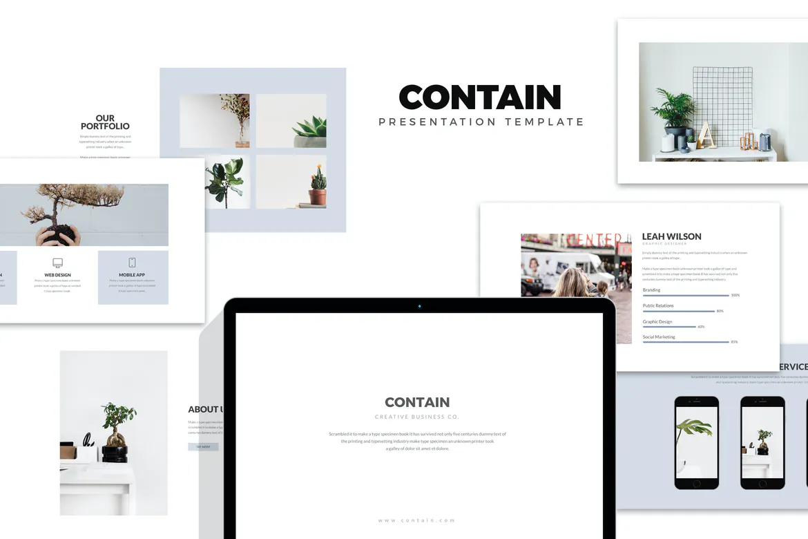 Contain - Simple & Minimal Business Powerpoint