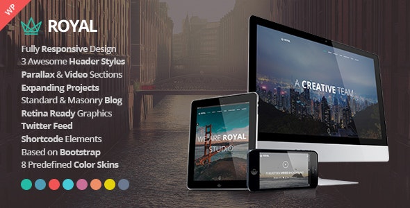 Royal - Responsive One Page Parallax WordPress Theme