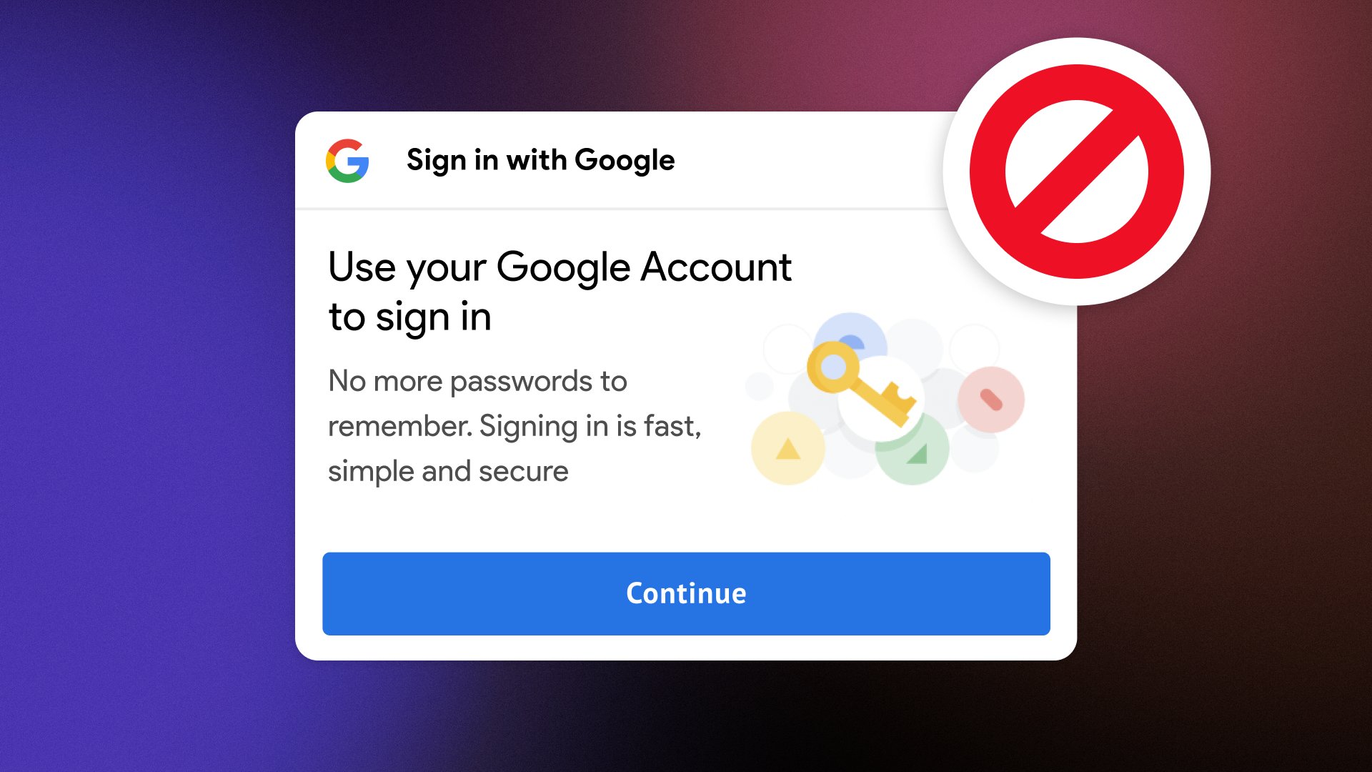 Google Sign in Popup