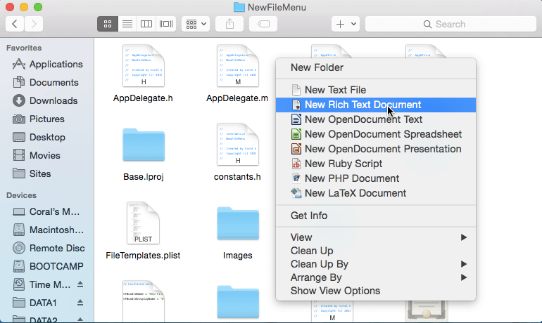 Create New Text File in macOS Finder 4